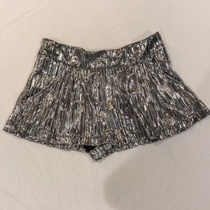 Silver shiny shorts! XS